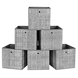 SONGMICS Aufbewahrungsbox, 6er Set, Ordnungsboxen aus Vliesstoff mit...