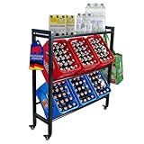 PROREGAL Getränkekistenregal KÖNIGSSEE L Plus mit Ablage & 2 Haken |...