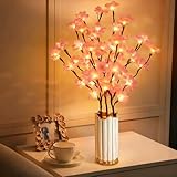 3er Set LED Lichterzweige, 73CM Kirschblüte Lichterbaum Zweige mit...