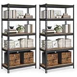 SONGMICS Schnelle Montage, Schwerlastregal 2er Set, Standregal,...