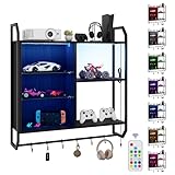 YU YUSING Schwebende Regale mit LED, Wandregal Gaming-Regale mit 6...