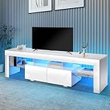 Oyajia LED TV-Konsole wandmontiert mit Beleuchtung LED TV-Ständer mit...