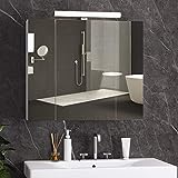 DICTAC spiegelschrank Bad mit LED Beleuchtung,Steckdose und...