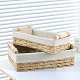 YBCCBY 2 Stück Aufbewahrungskorb Geflochten Aufbewahrungsbox Boho mit...