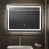 Aquamarin® LED Badspiegel - EEK A++, Beschlagfrei, Dimmbar, Touch, 3...