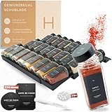 Havenhaus Gewürzregal Set mit Gewürzgläsern Deckel Edelstahl...