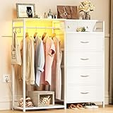 Coleshome Kommode mit Schubladen mit Kleiderstange, mit...