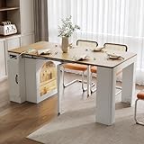 Gxffipw Bartisch Kücheninsel Höhe 77 cm mit Ausziehbarer Esstisch...