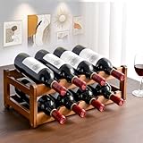 Wenbones Flaschenregal 8 Flaschen Wein, Weinregal Holz，Weinregal...