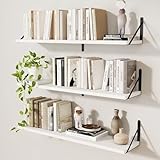 Feihorrm Regal Wand 3er Set, Wandregal 90cm Breit, Bücherregal Wand...