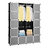 Clanmacy 20 Würfel DIY Regalsystem Kleiderschrank Offen Kunststoff...