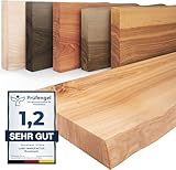 LAMO Manufaktur Wandregal Holz Baumkante | Regal Farbe: Natur | Pure:...