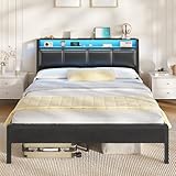 KIMENICH Bett 140 x 200, Bett mit LED-Beleuchtung, Polsterbett...