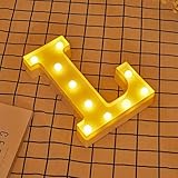 JANDEI - Warmes Licht LED Zahlen und Buchstaben für Dekoration und...