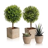 YVONNEYI 4 Stück Kunstpflanze 25.5/14.6 cm, Künstliche Pflanzen wie...