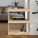 ULUYYUC Massivholz Kiefer Bücherregal Schmal 60x30x71,5 cm Raumteiler...