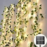 A.bigwhale Lichterkette Außen Solar, Efeu Lichterkette mit 120 LED...