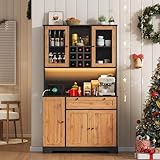 SACOOL Küchenschrank,Hochschrank,Aufbewahrungsschrank,Vitrinenschrank...