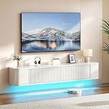 YITAHOME 140 cm Schwebender TV-Stand, Wandmontierte TV-Regale mit...