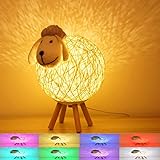 Nachtlicht Kinder, Kawaii Schaf Nachtlicht Baby mit 16 Lichtwechsel...