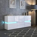 Sideboard Schrank Modern Wohnzimmer Anrichte Möbel 2 Türen 4...
