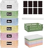 Aiuuee 6 Stücke Klappbox, Aufbewahrungskorb (15 x 9.8 x 5.7 cm)...