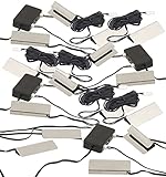 Lunartec Glasregalbeleuchtung: 4er-Set LED-Glasbodenbeleuchtungen, 16...