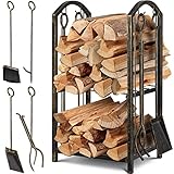 KESSER® Kaminholzregal 5-teiliges Set Kaminholzständer...