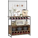 HOMCOM Küchenregal, Standregal mit 5 S-Haken, 2 Ablagen,...