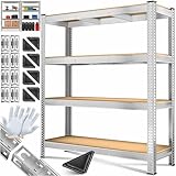 MASKO® Schwerlastregal Lagerregal Kellerregal 160x160x60cm, 1200kg...