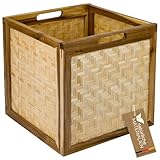 HMF Aufbewahrungskorb passend für Kallax Regale, Korb aus Rattan mit...
