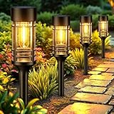 BUCASA Solarlampen für Außen Garten, 6 Stück Solarleuchten Garten...