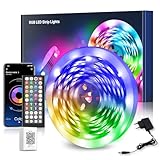 Mexllex LED Strip 5m,LED streifen mit App-Fernbedienung, RGB...