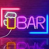 GOMETY Neon Schild, LED Bar Neon Sign, USB oder 3-AA Batterie...