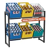 TESSTINA Getränkekistenregal für 6 Kisten, Trag. 300KG,...