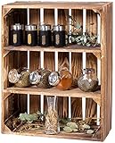 LAUBLUST Gewürzregal Holz Vintage - ca. 40 x 17 x 50 cm, Holzregal...