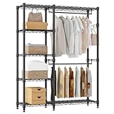 Offener Kleiderschrank mit 5 Ablagen,Schwerlast Kleiderständer...