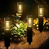 Kimuwote Solarlampen für Außen Garten, 4 Stück Solarleuchten für...