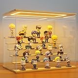 AZEYN Acryl Vitrine mit LED Beleuchtung, 3/4/5/6 Stufen Staubdicht...