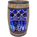 weeco Holzfass mit weinhalter RGB LED Beleuchtung - Weinregal fassbar....