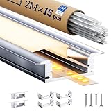 LASLUX LED Profil 2m x 15 mit Flügeln für nahtlose Beleuchtung –...