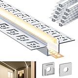 LASLUX LED Aluprofil 10x2m(20m) Aluminium Trockenbau-Profil-Leiste...