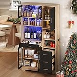CelticHearth Küchenregal Bauernhaus-Stil Vintage, Hochschrank mit...