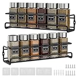 Priksia Gewürzregal Wand, 2er Set Gewürz Organizer Ohne Bohren,...