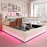 Dolamaní Polsterbett Doppelbett 180x200 cm, Hydraulischem Bett mit...