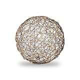 Gartenpirat Rattan Optik Deko-Kugel Ø 40 cm 70 LED warmweiß...