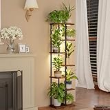 Bamworld Blumenständer mit Pflanzenlampen, 7 Stufiges...