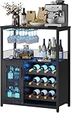Garvee Weinschrank Weinregal Industrial mit Led Licht Barschrank mit...
