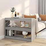 QJBSAVVA Bücherregal Grau Sonoma aus Holzwerkstoff schmal & hoch...