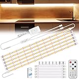 Enteenly LED Strip Warmweiss 3 Meter, Unterbauleuchte Lichtleiste...